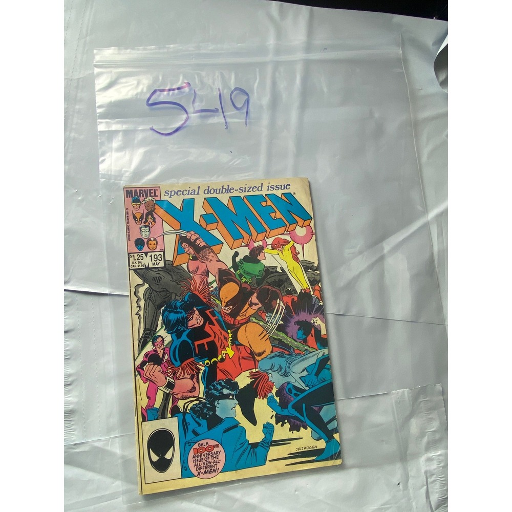 Marvel X Men Comic Book‎ 193 Special Double Sized Issue May 1985